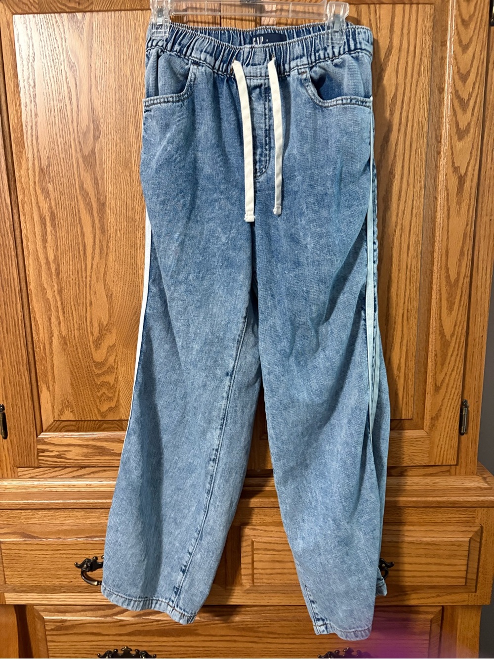 GAP Light Blue Denim High-Rise Wide-Leg Jeans